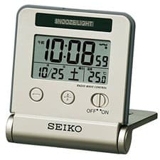 Image of Clock Alarm Clock Traveler Digital Automatic Lighting Light Gold SQ772G / SEIKO