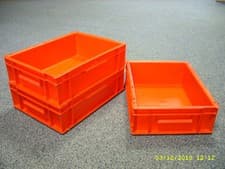 Image of 10 New Plastic Storage Crates Box Container 10L Red