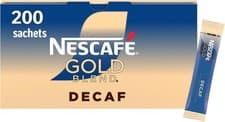 Image of Nescafe Gold Blend Decaff Instant Coffee Sachets - 200 x 1.8 g Sticks
