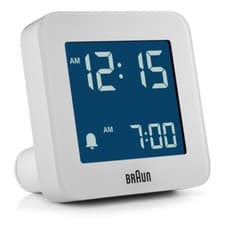 Image of Braun Digital Alarm Clock with Snooze Function LCD Display Black/White BC09