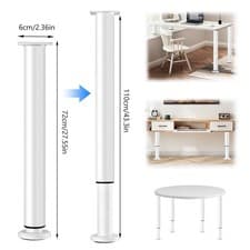 Image of 1-4PC 720-1100mm Adjustable Kitchen Worktop/Desk/Breakfast Bar Table Leg Support