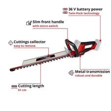 Image of Einhell GE-CH 36/61 Li-Solo 61cm Power X-Change Cordless Hedge Trimmer [GRADED]