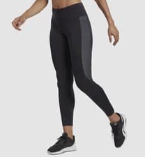 Image of Reebok Women's Black Modern Safari High-Rise Leggings Pants Size L