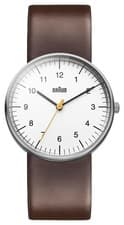 Image of Braun Men's White Dial Brown Leather Strap BN0021WHBRG Watch - 16% OFF!