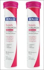 Image of 2 x Tubes Bioglan Beauty Collagen,  20 Effervescent Tablets Per Tubes