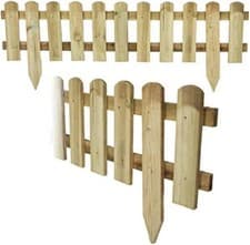 Image of WOODEN PICKET FENCE PANEL FENCING EDGE BORDER FOR GARDEN 120X40CM