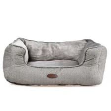 Image of Charles Bentley Small Plush Soft Pet Bed - Grey