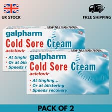 Image of GALPHARM COLD SORE RELIEF CREAM 2G × 2 FAST LIP HEALING SOOTHING PROTECTION
