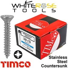 Image of TIMCO Self Tapping Drilling Screws A2 Stainless Steel Countersunk Screw Pozi