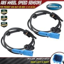 Image of 2x New ABS Wheel Speed Sensors Rear for Peugeot 206 2A/C 2D 206+ 1.1 1.4 1.6 2.0