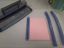 Image of Spiral Coil Binder BOOK BINDING MACHINE Machine WITH 20 BLUE Coils