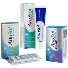 Image of Anusol Cream Ointment Suppositories 3 4 Way Shrinks Piles Anal Itching Treatment