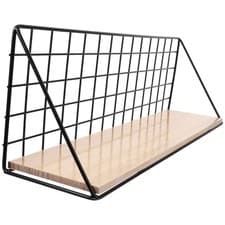 Image of Wall Hanging Shelves Wire Mesh Floating Shelf Wall Mounted Storage Shelf