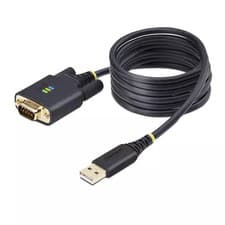Image of StarTech 6.6ft (2m) USB to Serial Adapter Cable COM Retention Interchangeable...