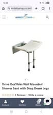 Image of Drop Down Wall Mounted Shower Seat NEW