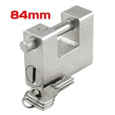 Image of 94mm Heavy Duty Padlock Armoured Steel Container Warehouse Shutter Lock 5 Keys