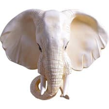 Image of Elephant Head Wall Hanging Decoration Luxury Animal Background Office Ornaments