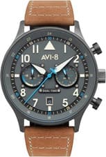 Image of AVI-8 Men's 43.5mm Hawker Hurricane Carey Dual Time Night Reaper Limited Edition