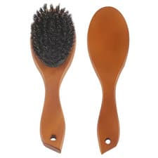 Image of Natural Boar Bristle Brush Comb Anti-Static Oval Hairdressing Hair Styly Comb Wo