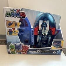 Image of PJ Masks 2-in-1 HQ Playset, Headquarters and Rocket Preschool Toy
