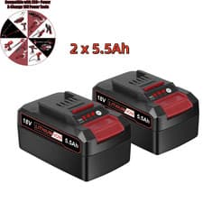 Image of 2 Pack 5.5Ah Battery For Einhell 18V PXC li-Ion Battery X-Change Power Tool