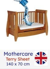Image of 2x Terry Cot Bed Mattress Protector 70 x 140 cm Waterproof Fitted Sheet Cover