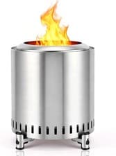 Image of Smokeless Fire Pit Portable Outdoor Fire Pit Stainless Steel Wood Burning Stove