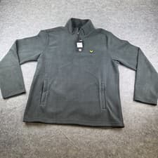 Image of BNWT Threadbare Fleece Men's 1/4 Zip Jumper Size XXL Black Grey Outdoors D-378