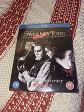Image of SWEENEY TODD (2007) UK Rare Reg Free BLU RAY STEELBOOK Johnny Depp Tim Burton