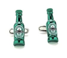 Image of Men's Cufflinks Beer Bottle Cuff Links Party Time College Gift Whale Tail Backin