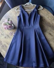 Image of DKNY Women's Knee Length Navy Dress