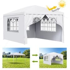 Image of Gazebo 3x4M Outdoor Garden Canopy Heavy Duty Waterproof Party Tent + 4 Sidewall