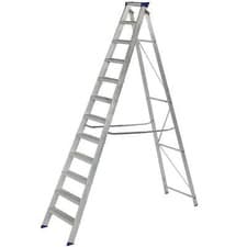 Image of 12 TREAD Werner ( YOUNGMAN) BUILDERS ALUMINIUM STEP LADDER PROFESSIONAL 7141218