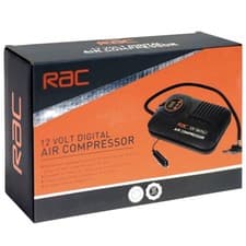 Image of RAC 12V Digital Air Compressor Car Tyre Inflator 150PSI |Digital Display 2 Piece
