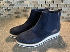 Image of Moda in Pelle Leather Wedge Heel Ankle Boots Size 5/38