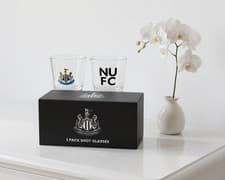 Image of Two Shot Glasses - Newcastle United Official Brand - With Box - New