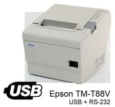 Image of Thermal Printer POS Printer Epson TM-T88V RS-232 + USB M244A Windows 7 10 M301