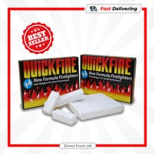 Image of Quickfire Firelighters Pack of 14 Fast Lighting for BBQ, Stove & Open Fires