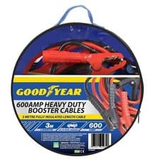 Image of JUMP LEADS GOODYEAR 2.5M 300AMP 2.5 METRES BOOSTER CABLES CAR VAN IN BAG 900045