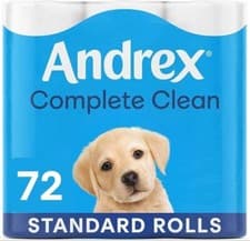 Image of Andrex Classic Clean Toilet Roll - 8 x 9 pack (72 Rolls ) - Fast Free Delivery
