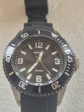 Image of New Youths Sekonda Black Watch.Rubber Strap.