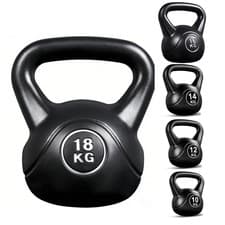 Image of Kettlebell Set 10 12 14 16 18 KG Kettle Bell Weights Set HDPE Strength Training