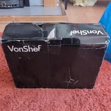 Image of VonShef Double Waffle Maker - Non-Stick Round Belgian Waffle Machine, 1200W