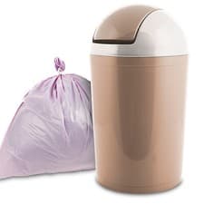 Image of HOME CENTRE Plastic Waste Bin Swing Top Lid Rubbish 5-15L House Office Bathroom