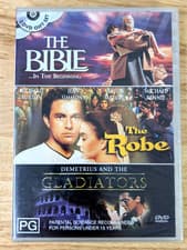 Image of The Bible In The Beginning/The Robe/Demetrius And The Gladiators (DVD) New & Sea