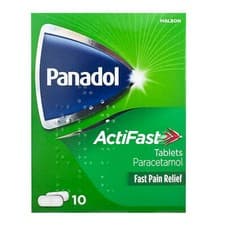 Image of Panadol ActiFast 10 Tablets 500mg Paracetamol Fast Pain & Fever Relief