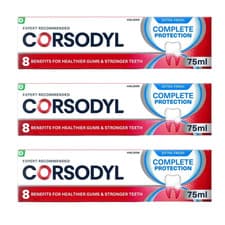 Image of Corsodyl Complete Protection Extra Fresh Toothpaste 75ml - Pack of 3