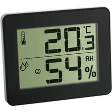 Image of Digital Thermo-Hygrometer Indoor Thermometer Black For A Healthy Indoor Climate