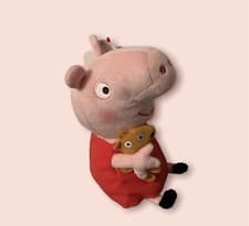 Image of TY Original Childrens Beanie Babies Peppa Pig With Cute Teddy
