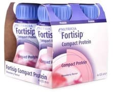 Image of fortisip compact  Protein  FORTISIP HIGH ENERGY . COMPLETE 24 Strawberry 125ml